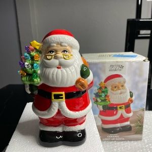 Merry Makers Ceramic Light up Santa